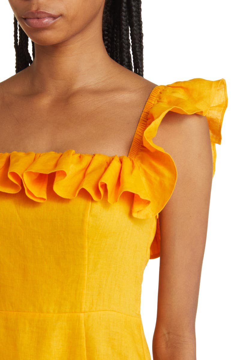 & Other Stories Ruffle Linen Dress, Alternate, color, 