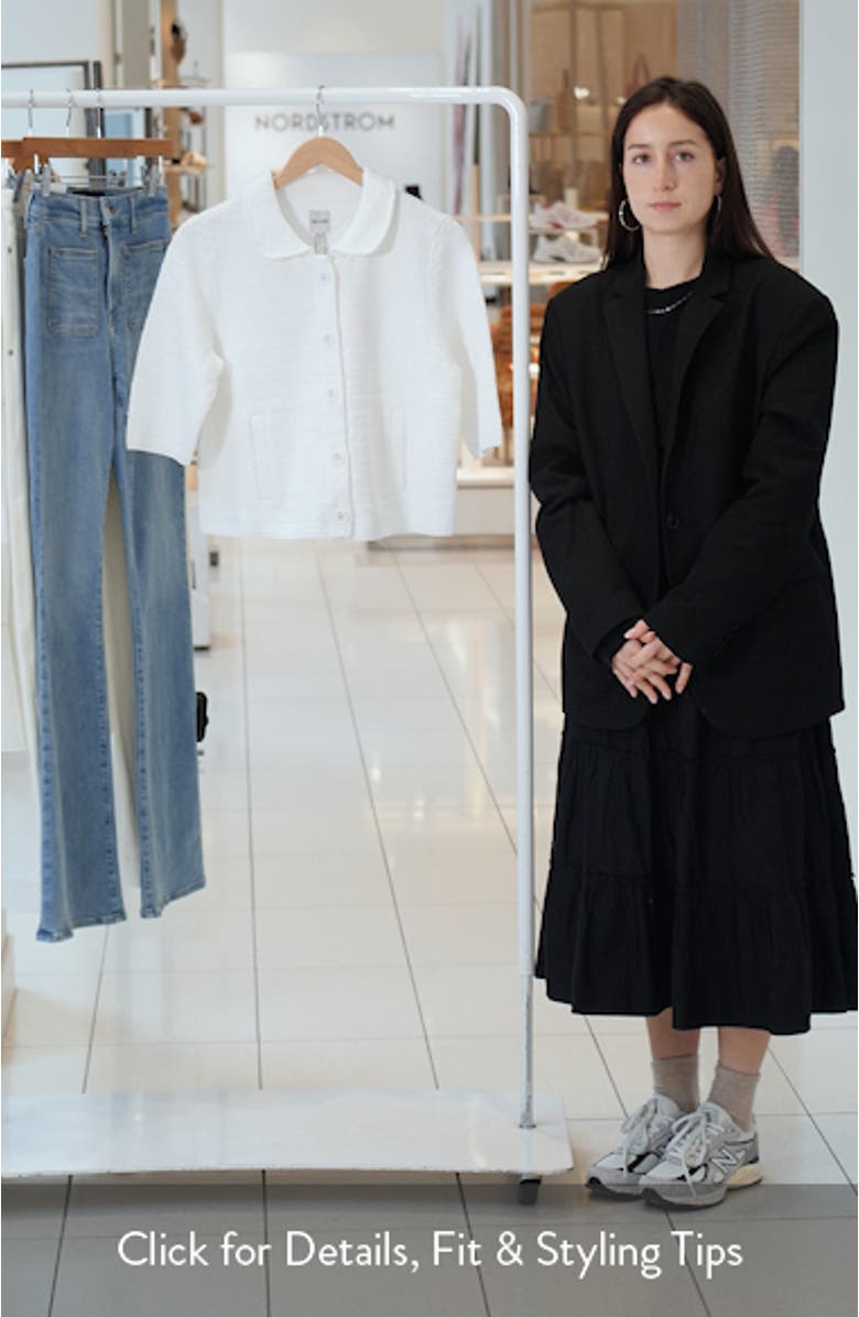 Elbow Sleeve Textured Knit Jacket, sales video thumbnail