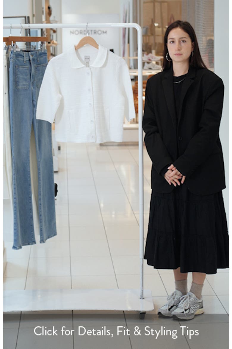Elbow Sleeve Textured Knit Jacket video