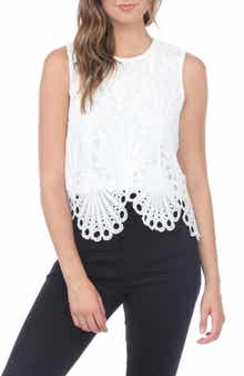 Embroidered Lace Tank Top
