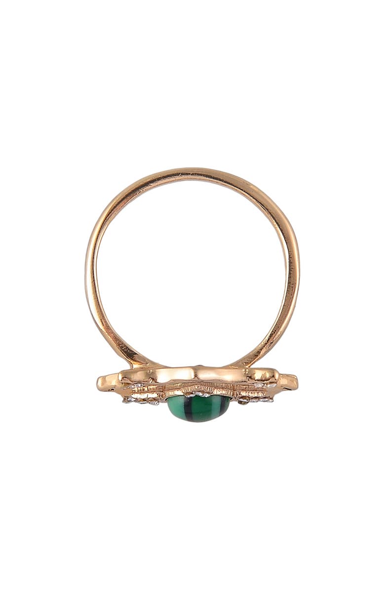 Rachel Roy Stone Round Cocktail Ring, Alternate, color, Green