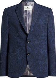 Etro Roma Paisley Jersey Sport Coat