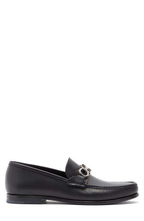 Ferragamo Avril Double Gancio Bit Loafer In Black