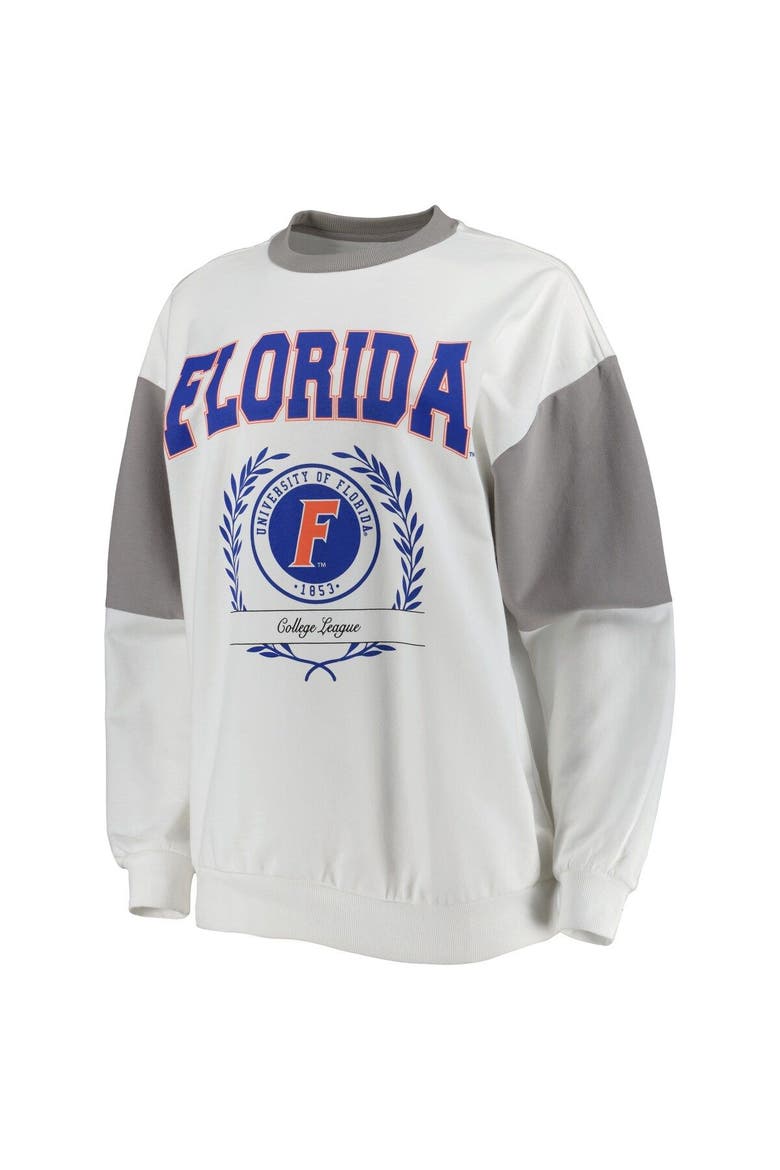 Women's Gameday Couture White Florida Gators It's A Vibe Dolman Pullover Sweatshirt, Alternate, color, White
