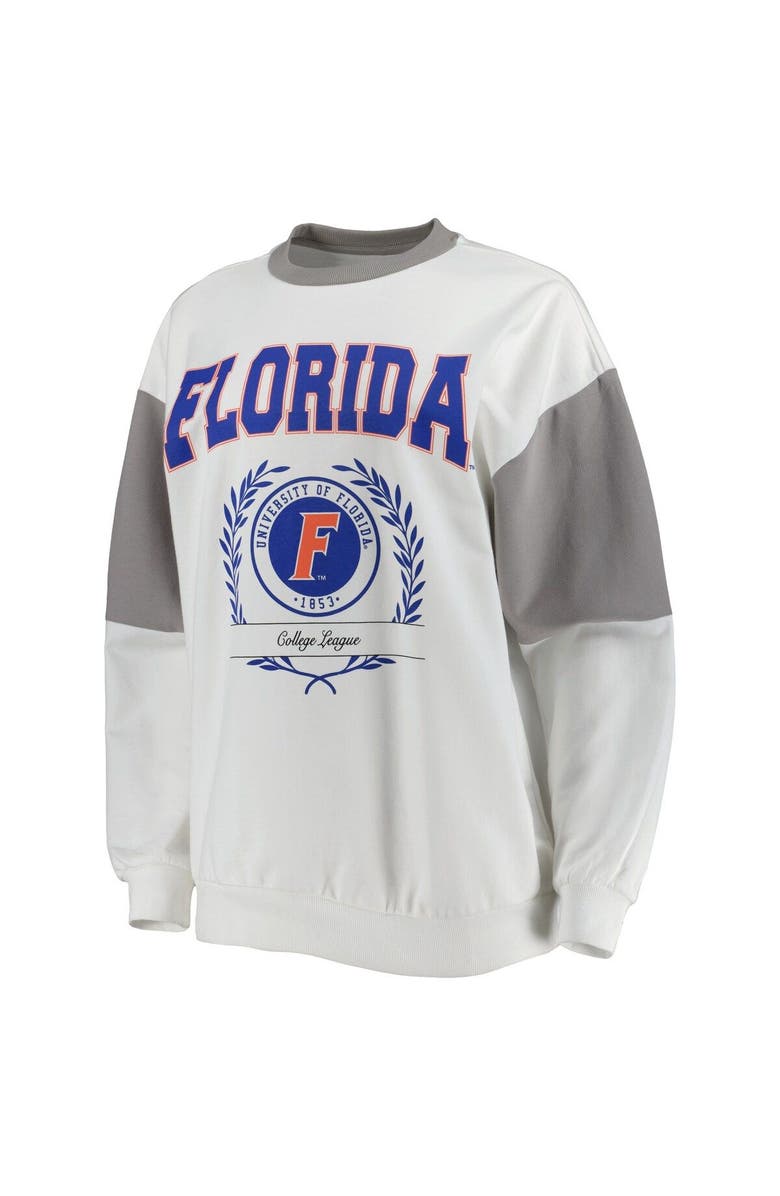 GAMEDAY COUTURE Women's Gameday Couture White Florida Gators It's A Vibe Dolman Pullover Sweatshirt, Alternate, color, 