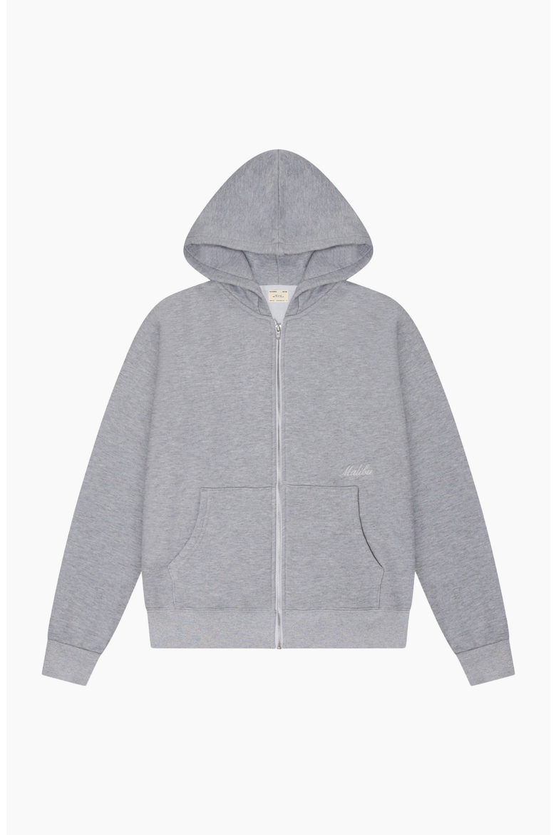 Malibu Zip Up Hoodie, Main, color, Heather Gray