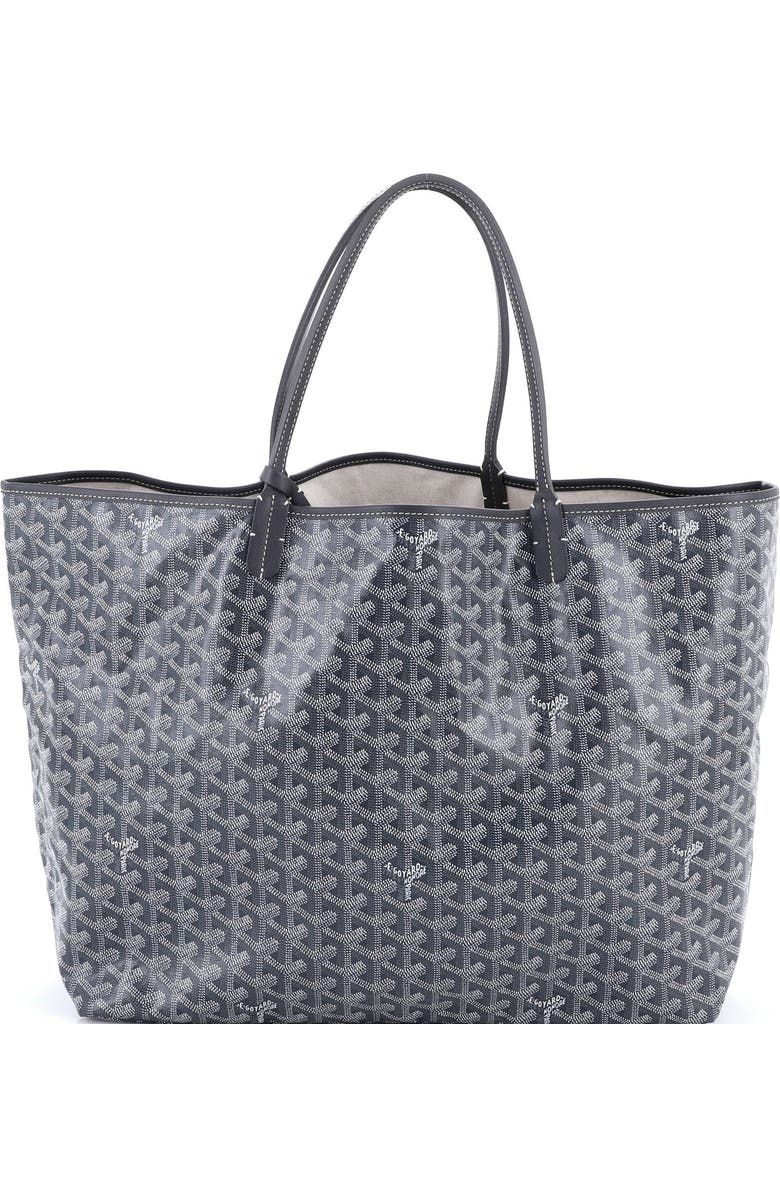 Pre-Owned Goyard Saint Louis Tote Coated Canvas GM, Main, color, Gray