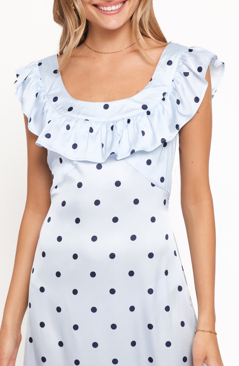 Petal & Pup Manaris Dot Off the Shoulder Maxi Dress, Alternate, color, 