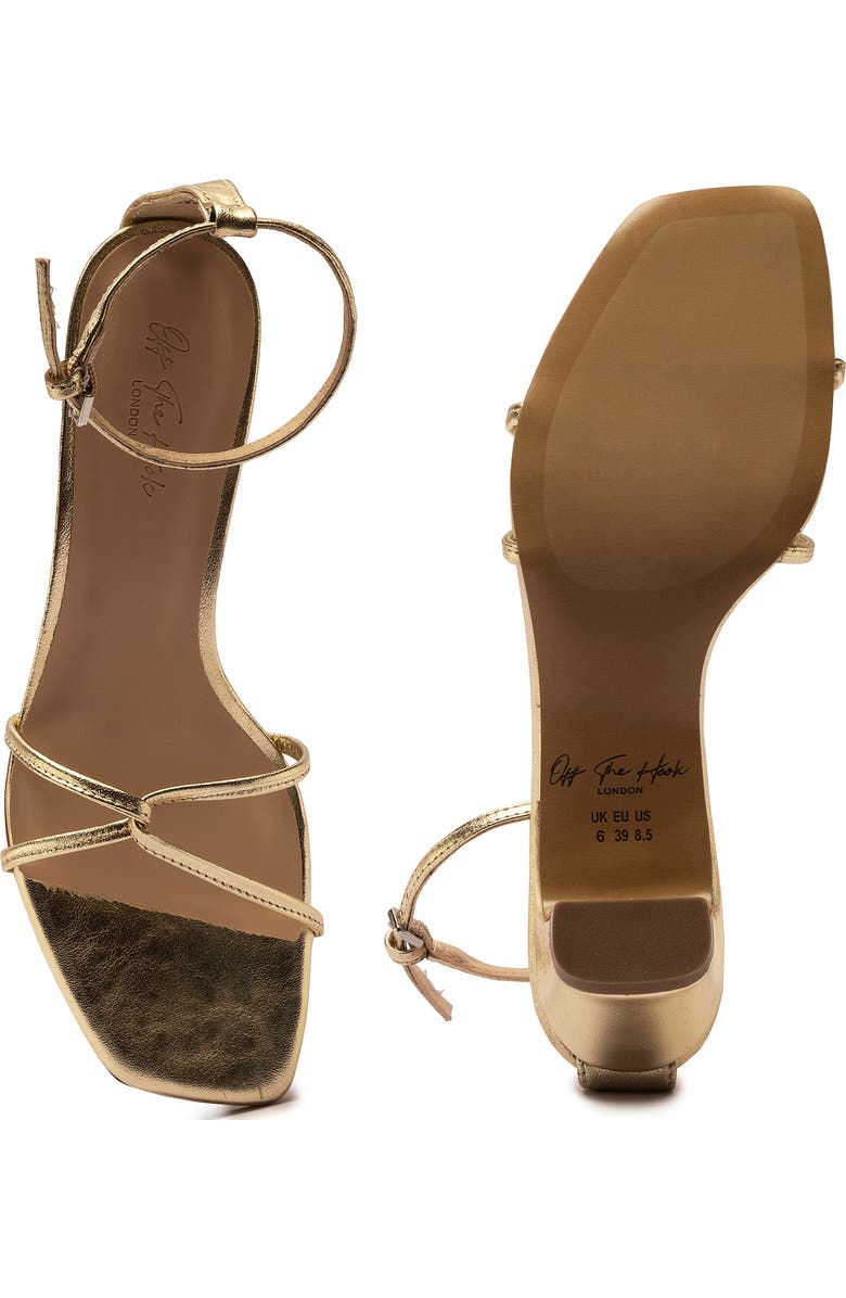 OFF THE HOOK LONDON Holborn Block Heel Sandal, Alternate, color, Gold