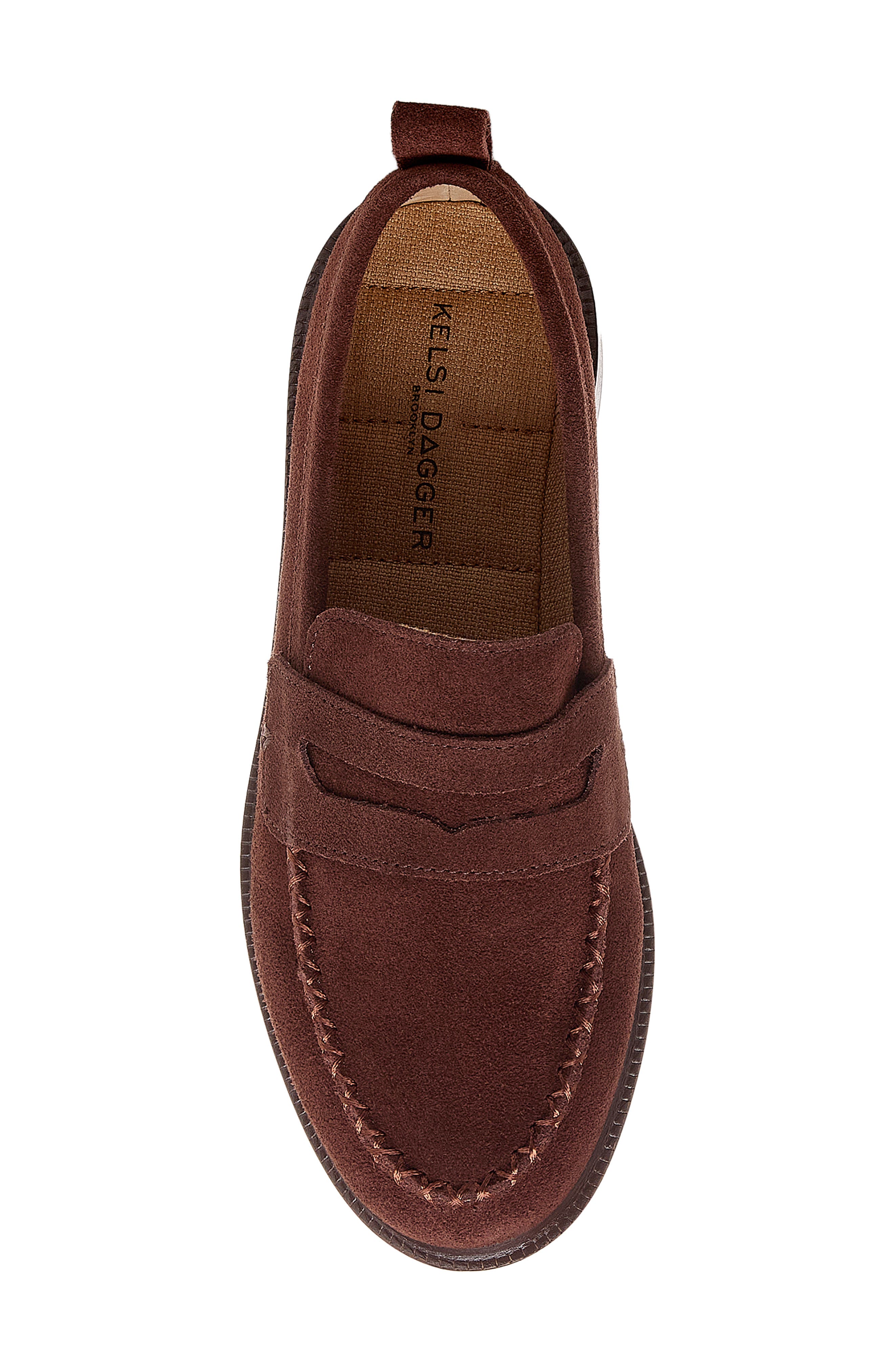 Lens Penny Loafer, Alternate, color, WARM BROWN