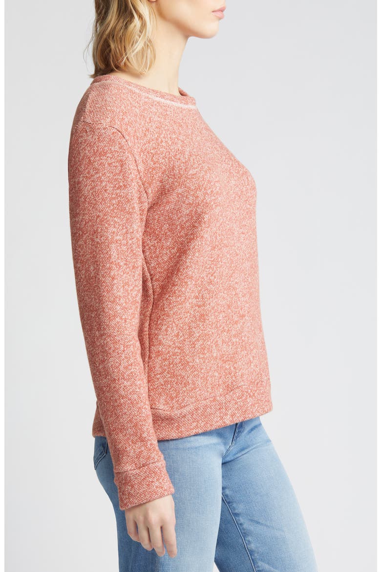 Crewneck Cotton Sweatshirt, Alternate, color, TERRACOTTA