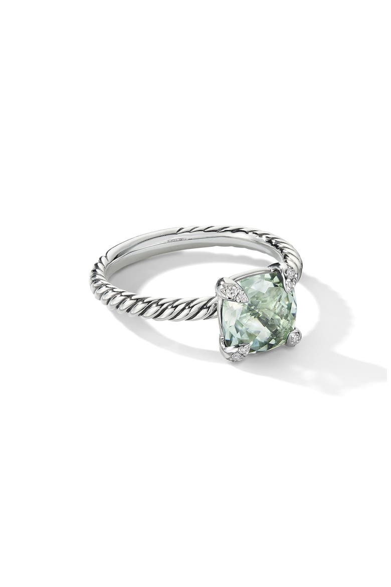 Chatelaine® Ring with Semiprecious Stone & Diamonds, Alternate, color, BLACK ONYX
