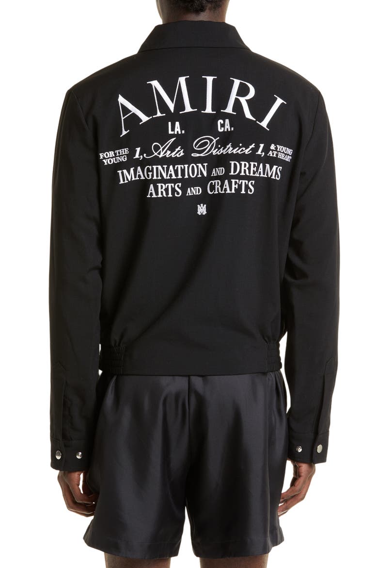 Arts District Wool Blend Blouson Jacket, Alternate, color, BLACK