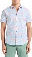 Robert Graham Passport Short Sleeve Cotton Seersucker Button-Up Shirt