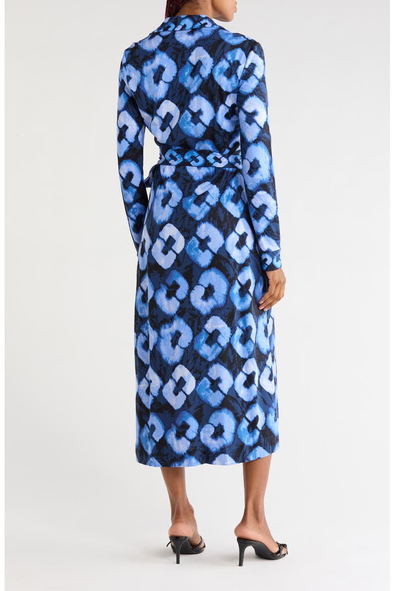 Abigail Silk Jersey Wrap Midi Dress, Alternate, color, SHIBORI LINK