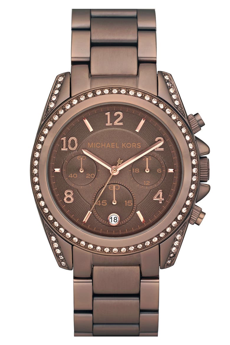 'Blair' Chronograph Watch, 39mm, Main, color, ESPRESSO