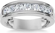 Bliss Diamond 5/8 Ct Mens Diamond Brushed Wedding Gold Ring