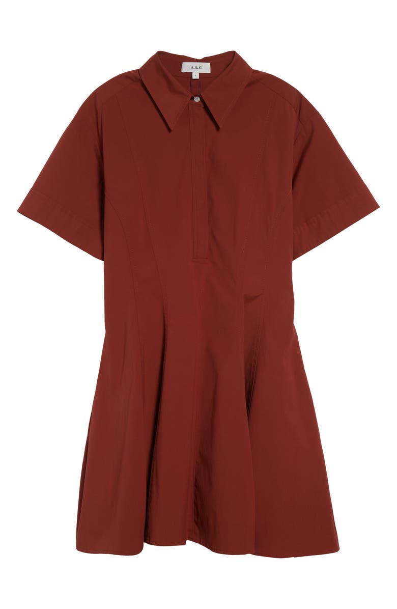 A.L.C. Dell Stretch Cotton Mini Shirtdress, Alternate, color, 