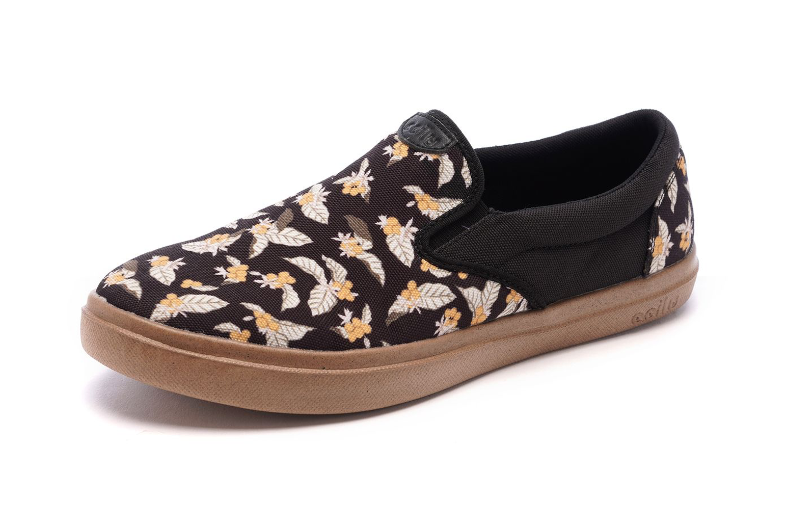 XpreSole Cody Waterproof Slip-On Sneaker, Alternate, color, Black Coffee Flowers