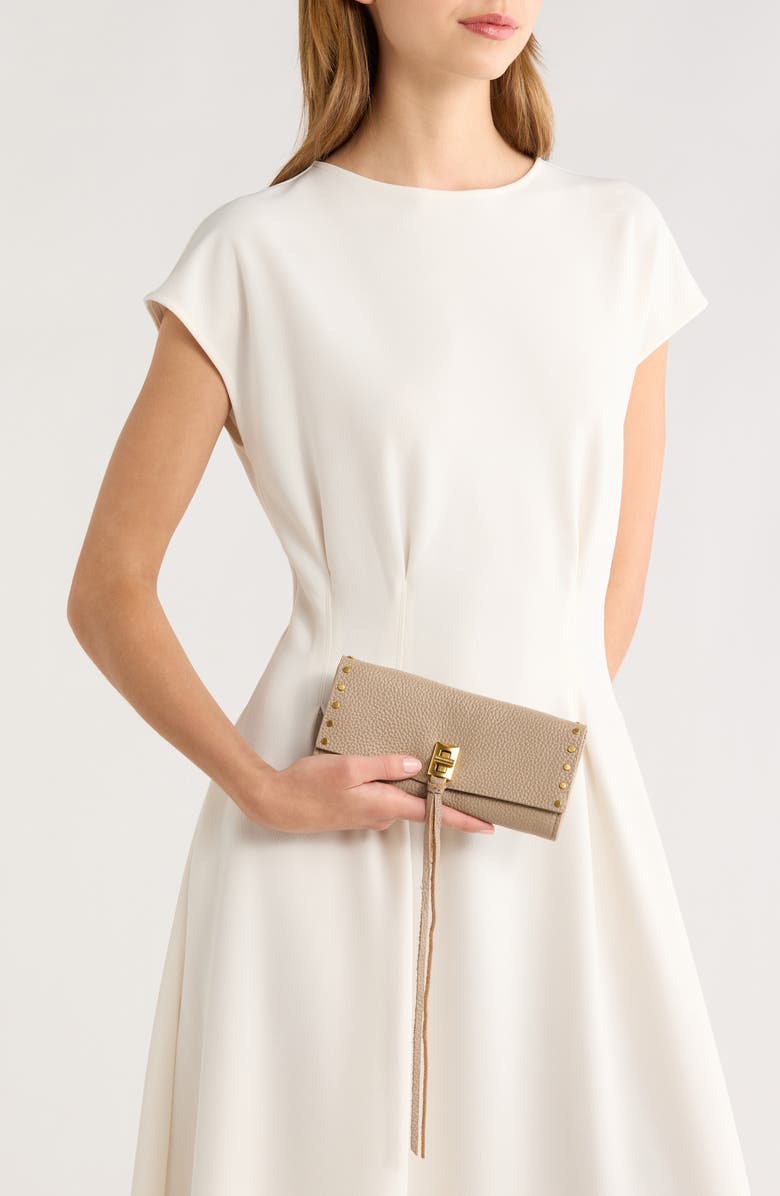 Rebecca Minkoff Darren Leather Continental Wallet, Alternate, color, Mushroom