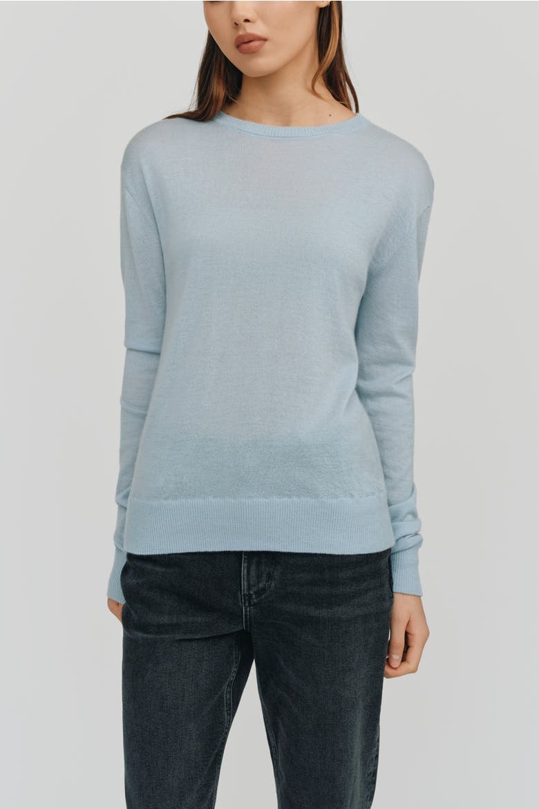 Marguerite Paper Thin Cashmere Sweater, Main, color, Sky