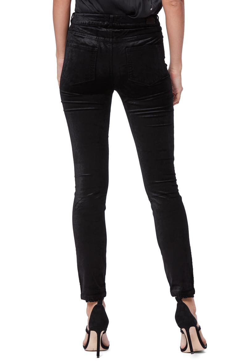 Hoxton Velvet Ankle Pants, Alternate, color, BLACK OVERDYE