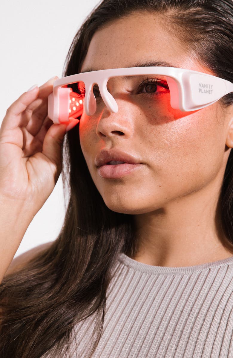 VANITY PLANET Alya Pink Red LED Eye Glasses, Alternate, color,