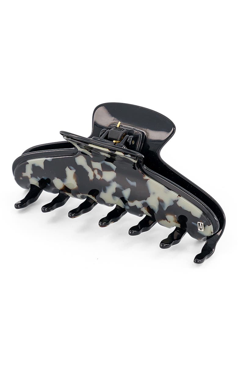 Alexandre de Paris Vincenne large acetate hair clip, Alternate, color, Grey