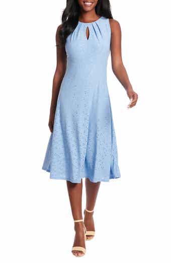 London Times Sleeveless Eyelet Dress