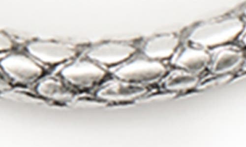 Shop Allsaints Serpentine Front/back Hoop Earrings In Warm Silver