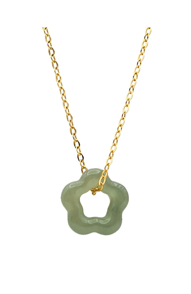 seree Plum blossom Green jade pendant necklace, Main, color, Light Green