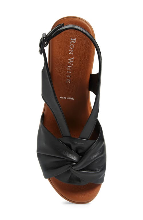 Ron White Prissy Slingback Platform Wedge Sandal In Onyx