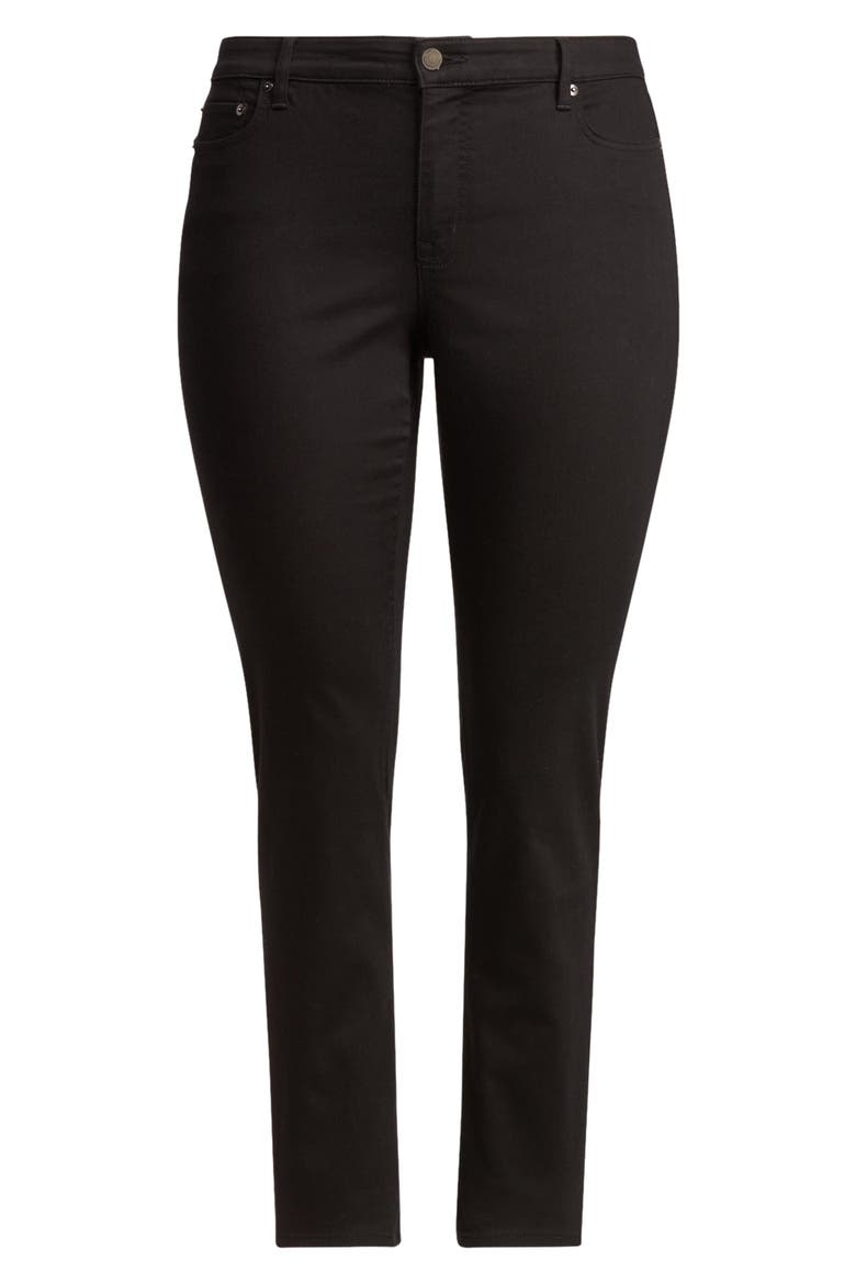 Straight Leg Jeans, Alternate, color, BLACK