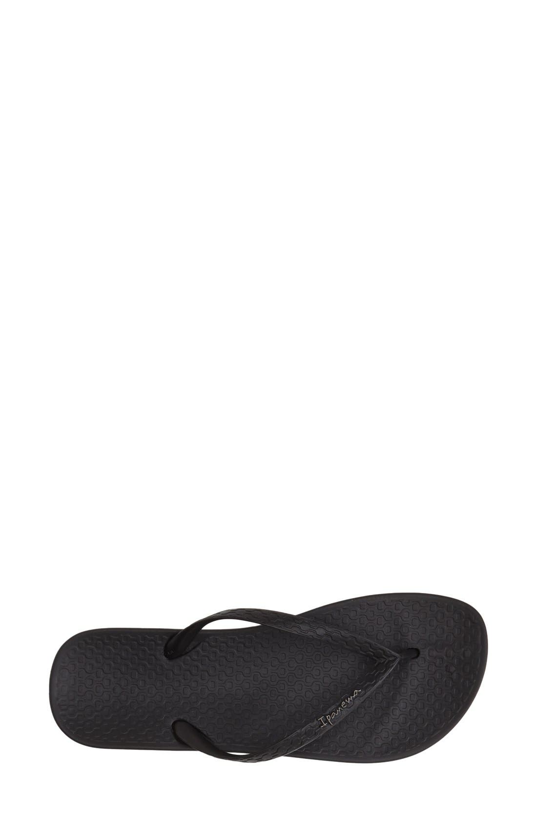 Ipanema 'Ana' Flip Flop, Alternate, color, Black
