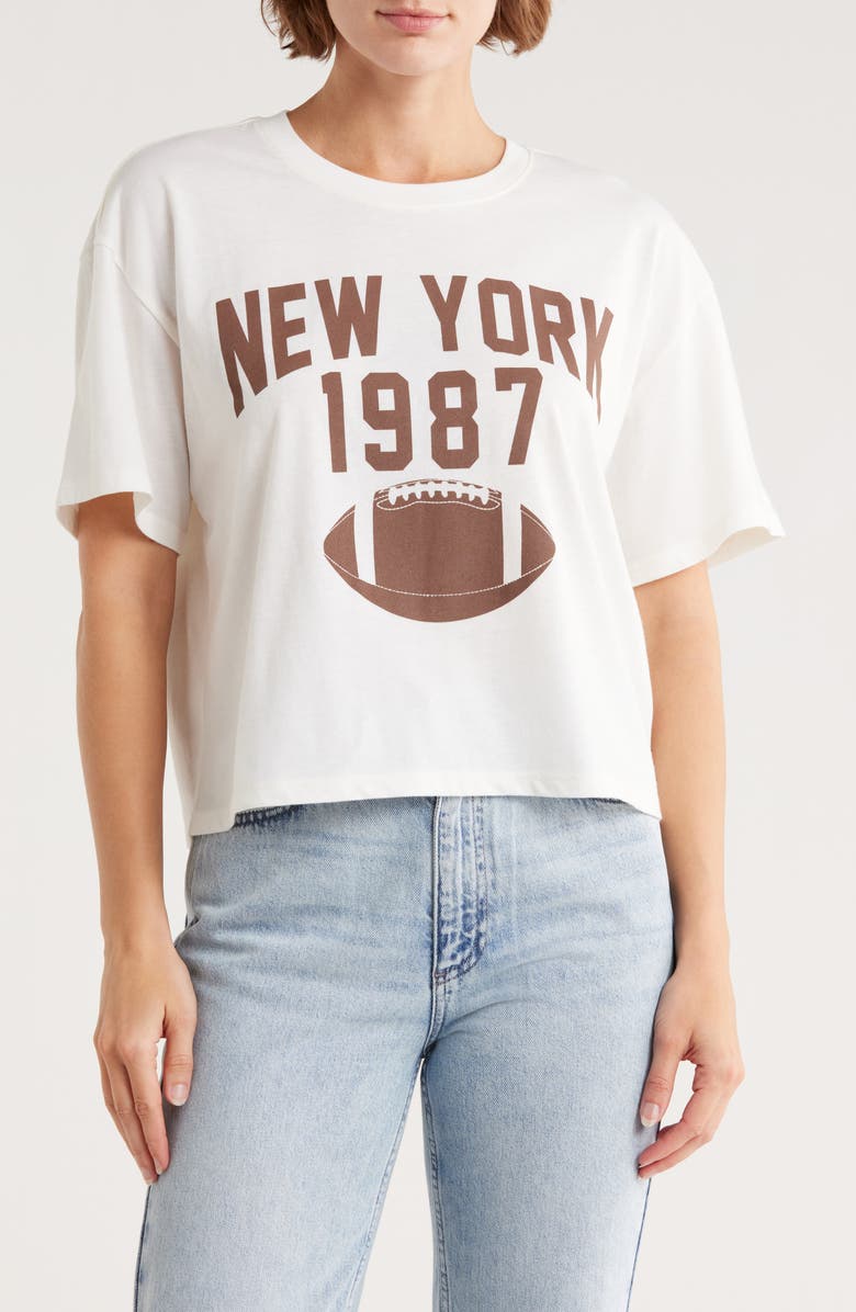 Vinyl Icons New York 1987 Graphic T-Shirt, Main, color, Marshmallow