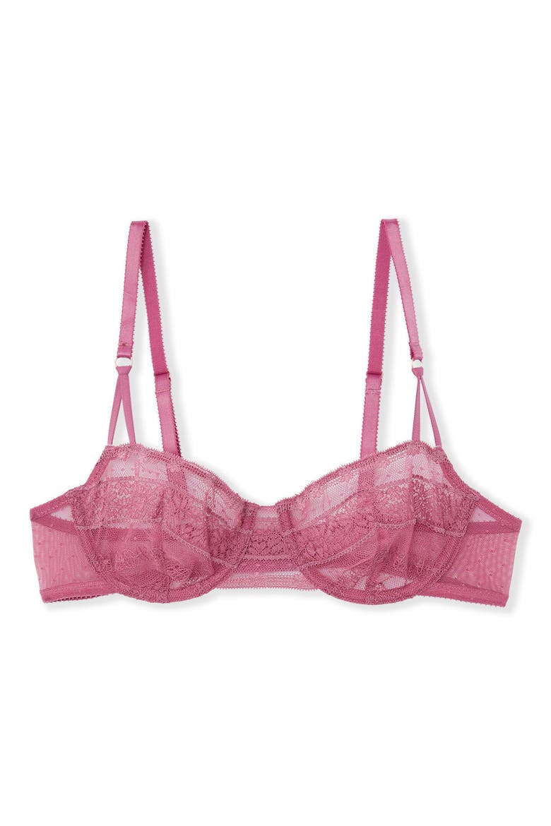 Exception N°9 Embroidered Underwire Balconette Bra, Alternate, color, BLUSH