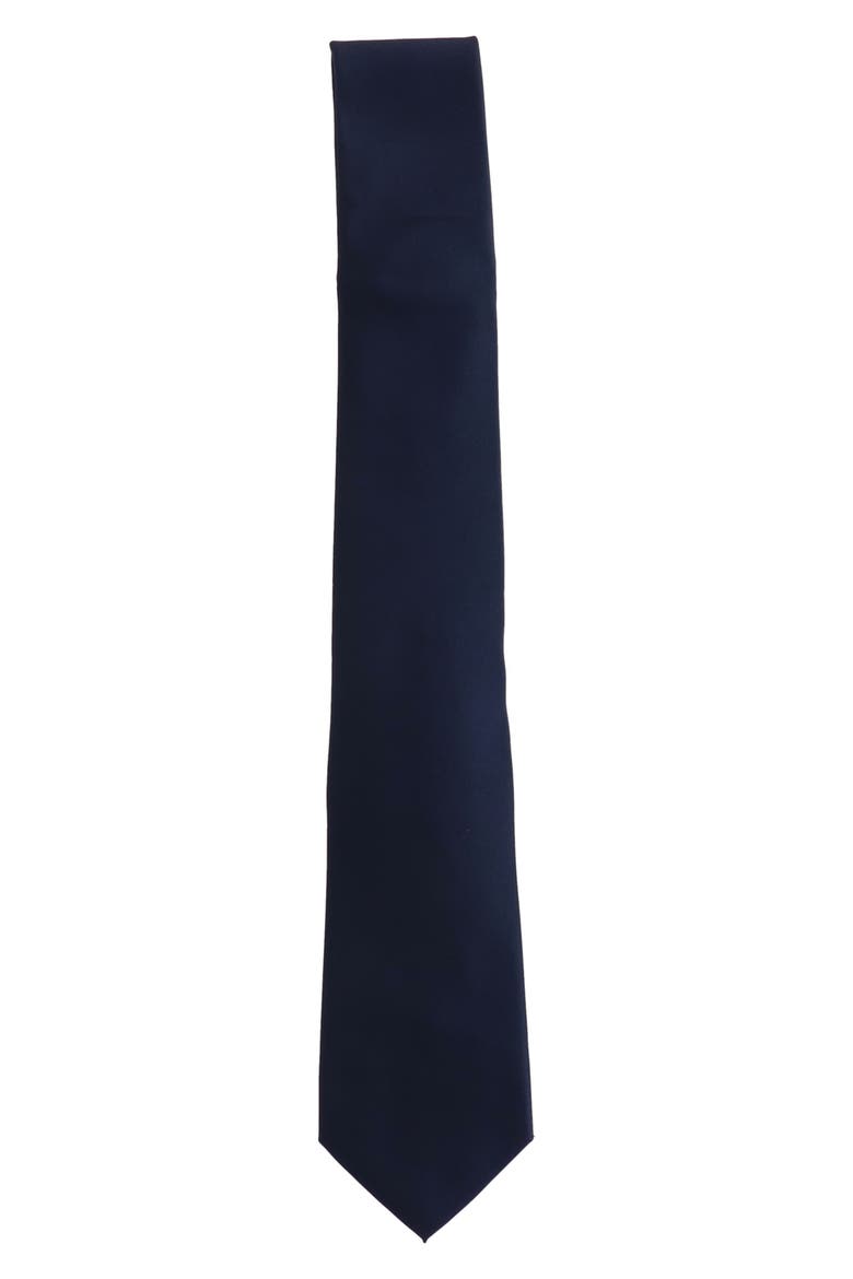 Solid Tie, Alternate, color, NAVY