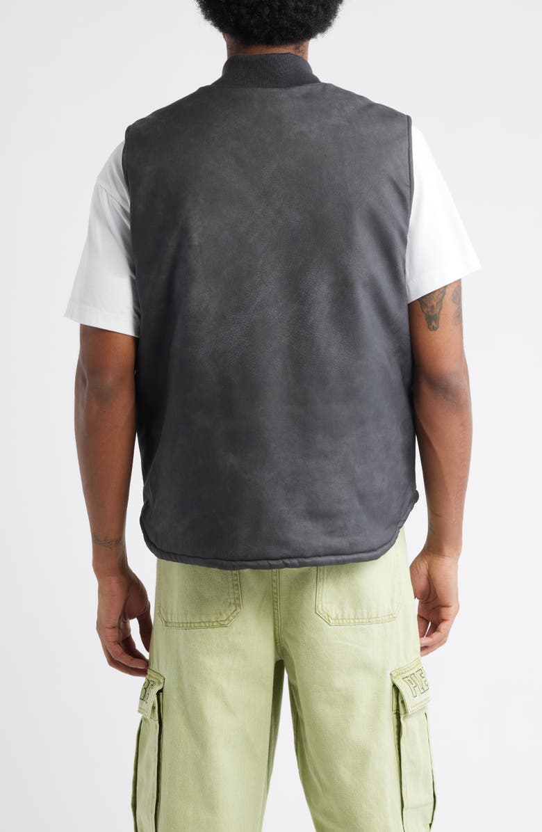 PLEASURES Horns Reversible Faux Leather Vest, Alternate, color, Red / Black