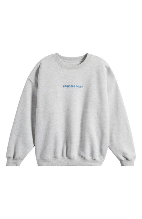 Princess Polly Logo Graphic Crewneck Sweatshirt In White