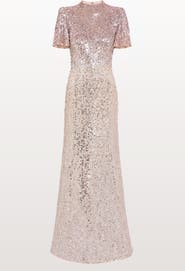 Jenny Packham Jourdain Sequin-Embellished Gown