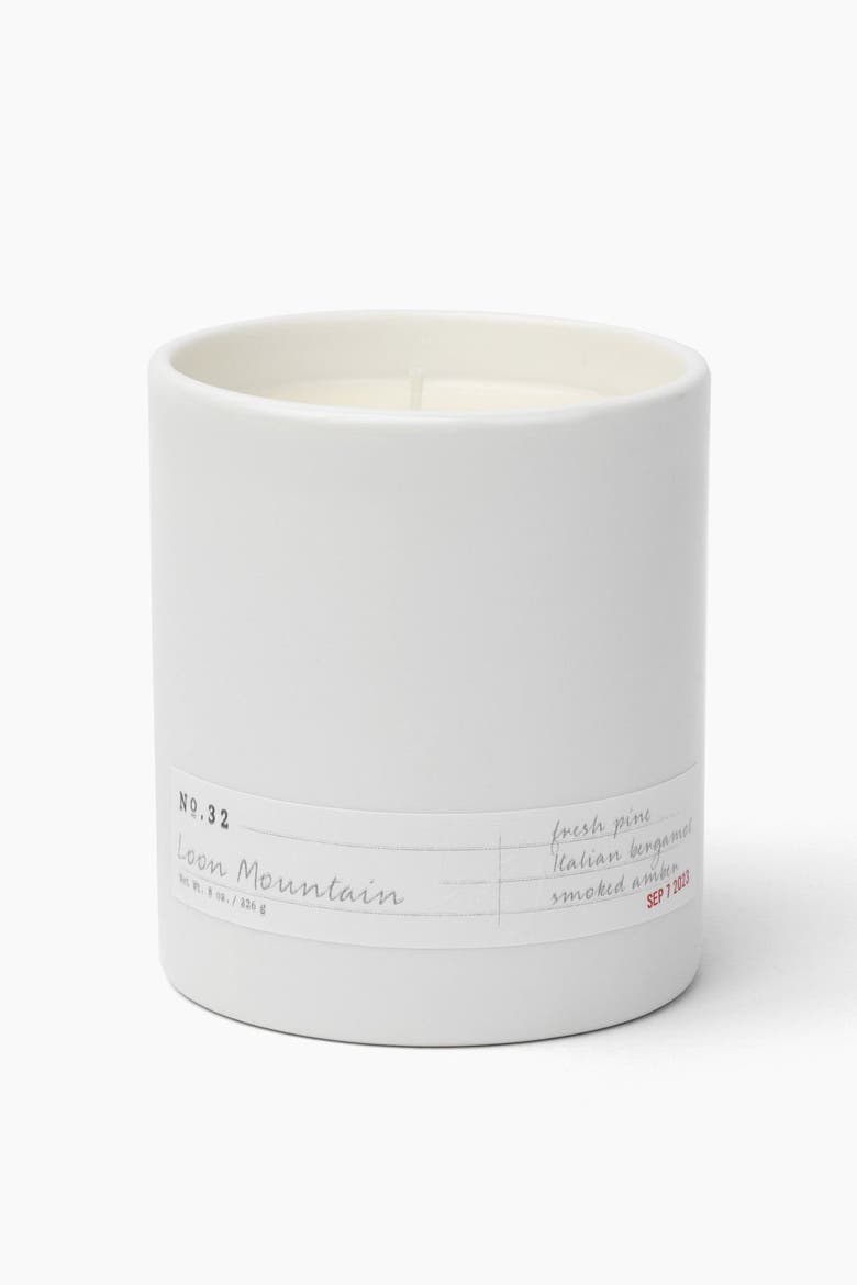 No. 32 Loon Mountain Scented Candle, Main, color, White