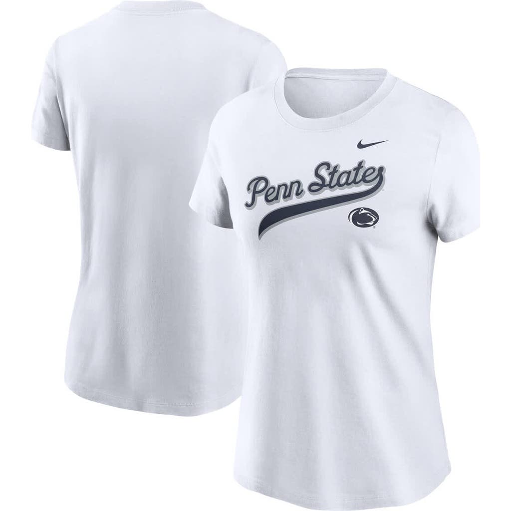 Nike Penn State Athletic Prep Arch Local Script Women's College T-shirt In White
