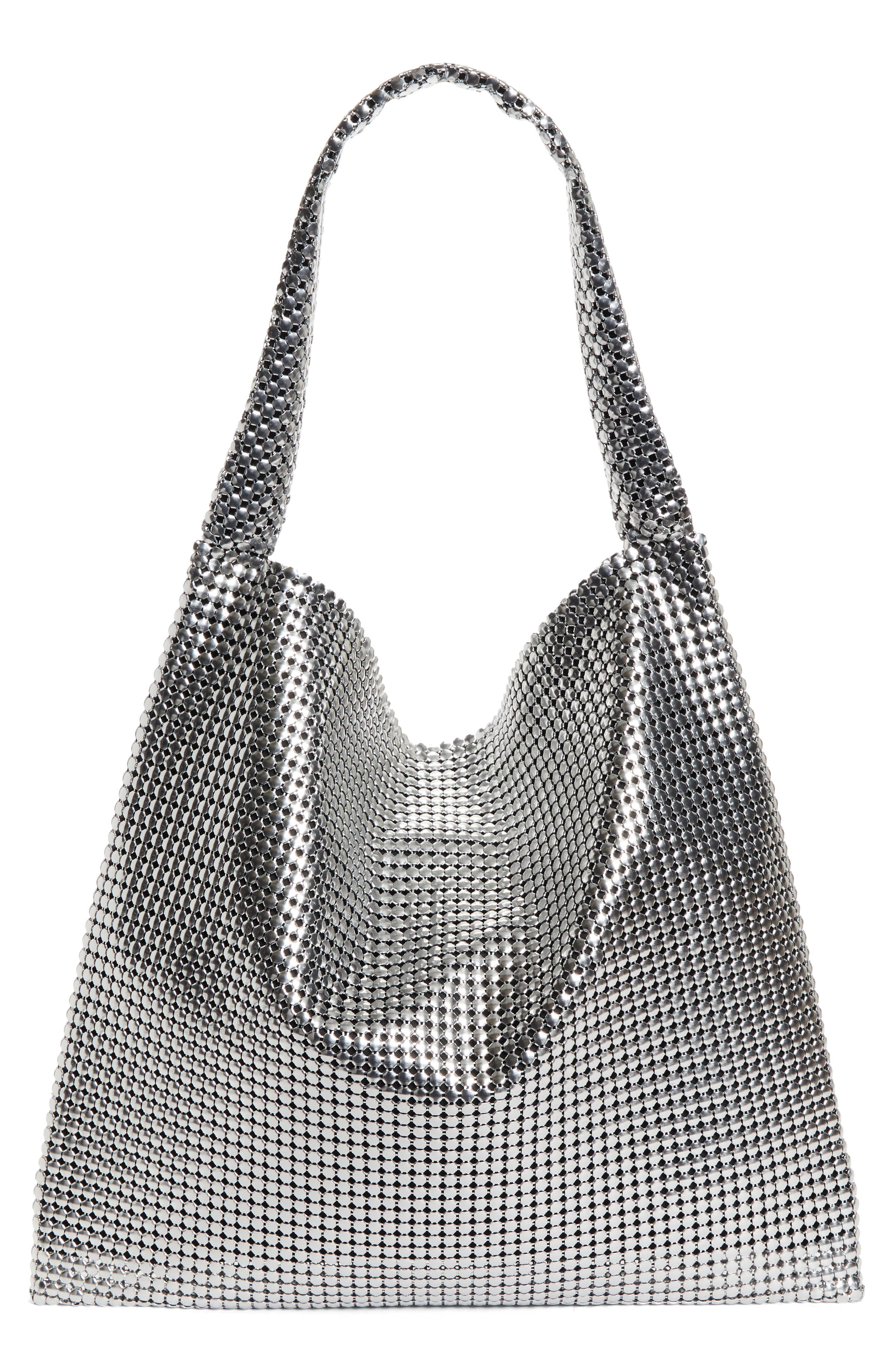 Rabanne Pixel Chain Mesh Tote, Alternate, color, 