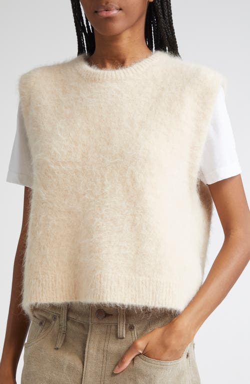 R13 Deep Armhole Alpaca Blend Sweater Vest In Brown