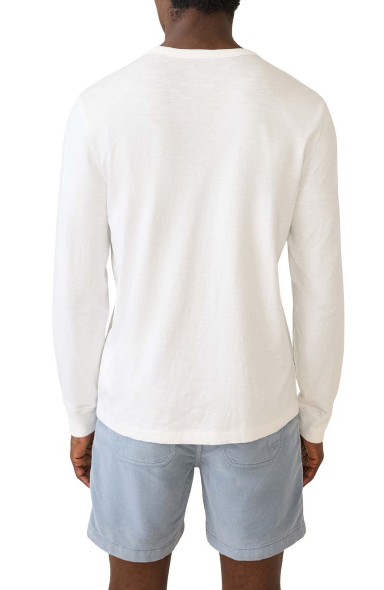 Faherty Sunwashed Stripe Long Sleeve Regenerative Organic Cotton T-Shirt, Alternate, color, White Surf Stripe