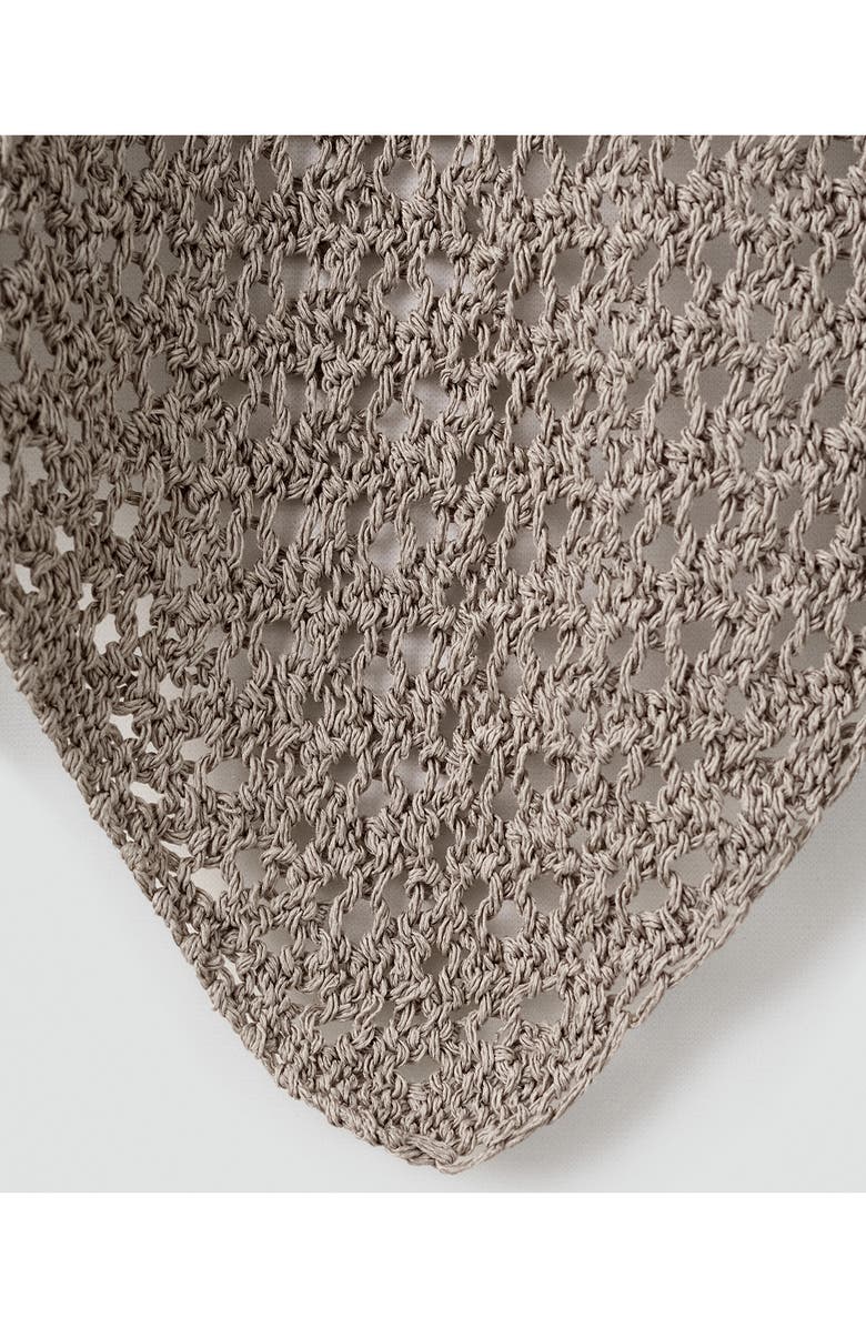 MANGO Open Stitch Shawl, Alternate, color, Medium Brown