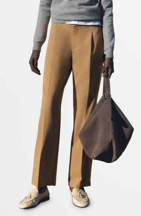 Pleated Straight Fit Pants