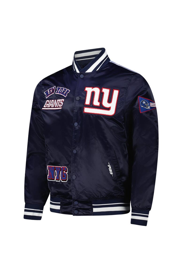 Men's Pro Standard Navy New York Giants Sublimated Satin Full-Snap Jacket, Alternate, color, Navy