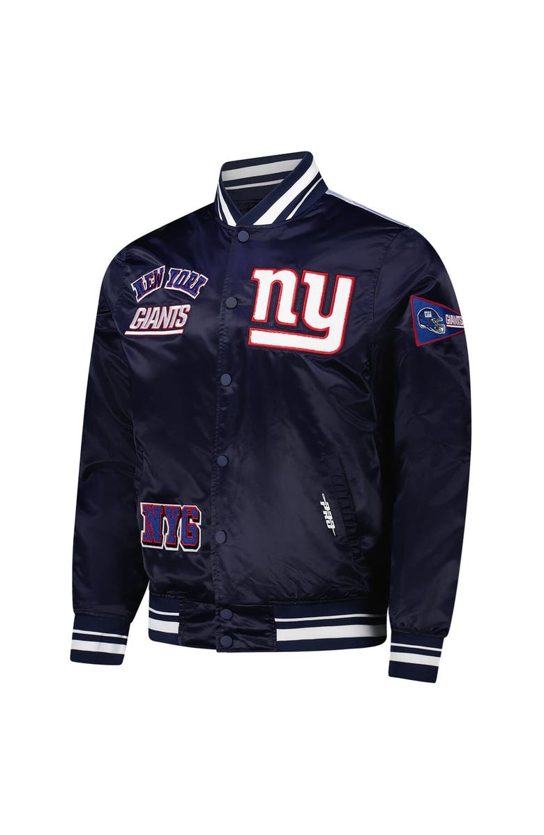 PRO STANDARD Men's Pro Standard Navy New York Giants Sublimated Satin Full-Snap Jacket, Alternate, color, Navy