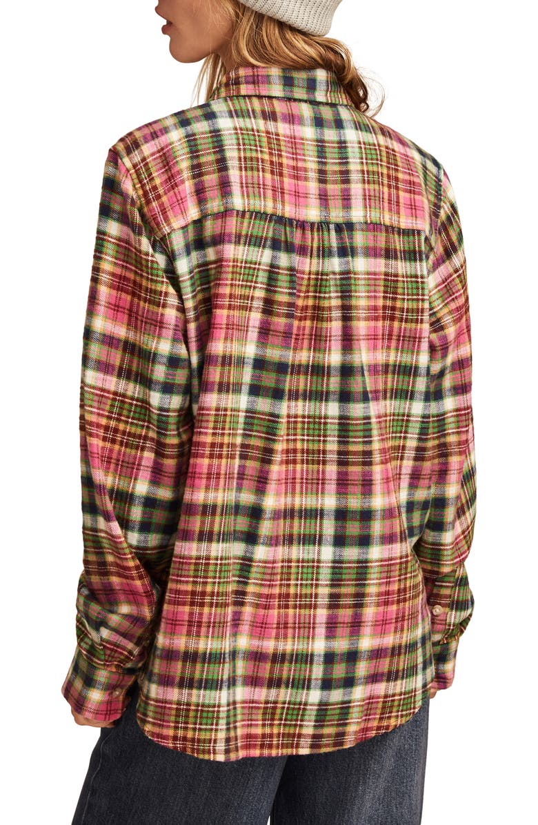 Lucky Brand Clyde Plaid Boyfriend Button-Up Shirt, Alternate, color,